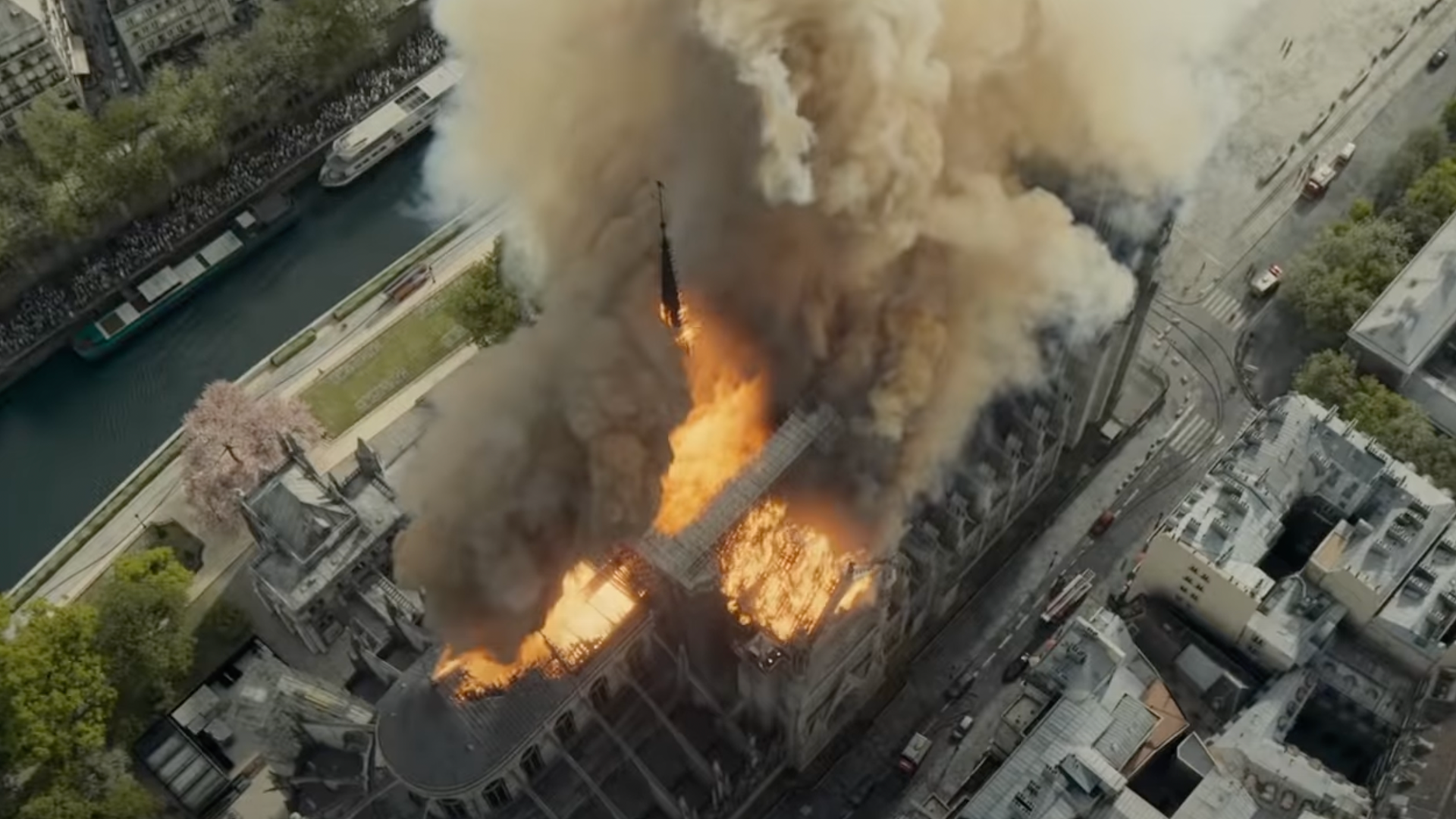 Voici les premières images du film sur l’incendie de Notre-Dame de...